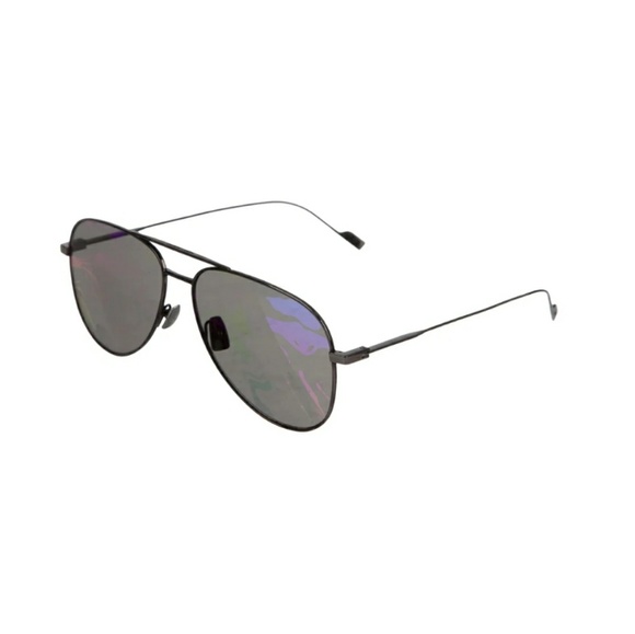 Saint Laurent Mirrored Titanium Sunglasses - Picture 5 of 6